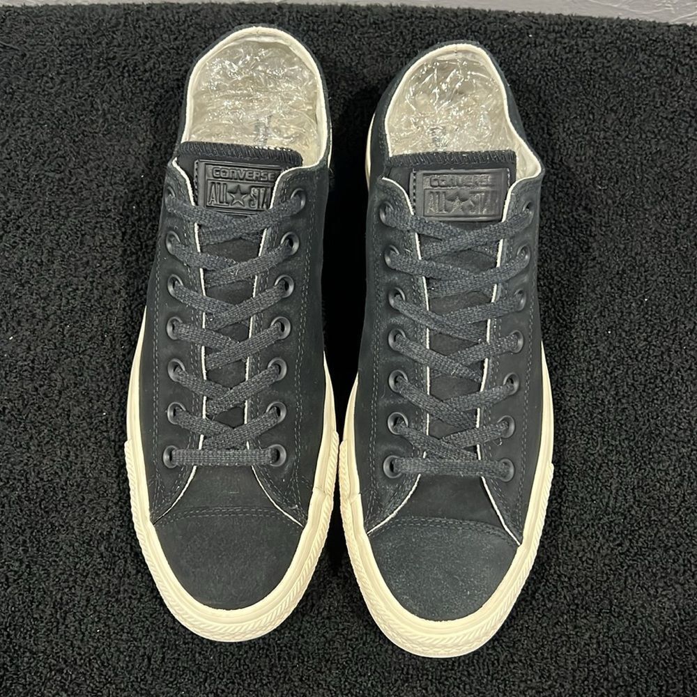 Converse Low Top Sneakers in Black and Cream Off-White - Picture 6 of 14